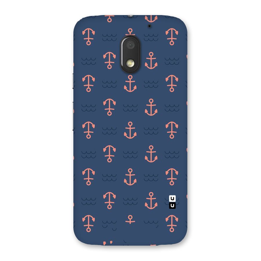 Anchor Sea Blue Back Case for Moto E3 Power