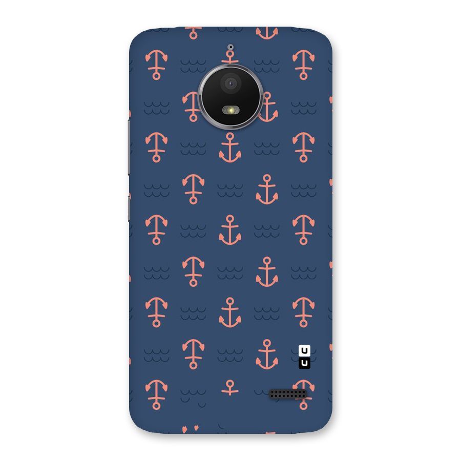 Anchor Sea Blue Back Case for Moto E4