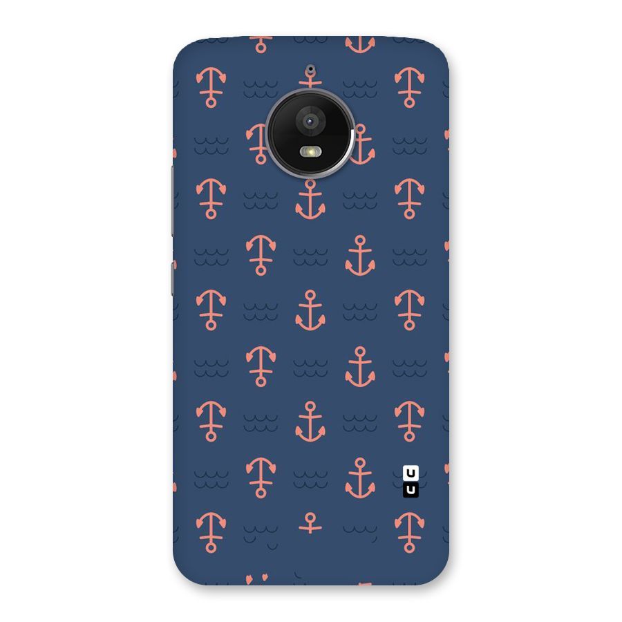 Anchor Sea Blue Back Case for Moto E4 Plus