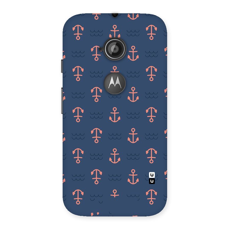 Anchor Sea Blue Back Case for Moto E 2nd Gen
