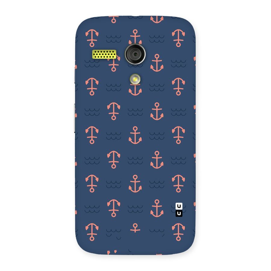 Anchor Sea Blue Back Case for Moto G