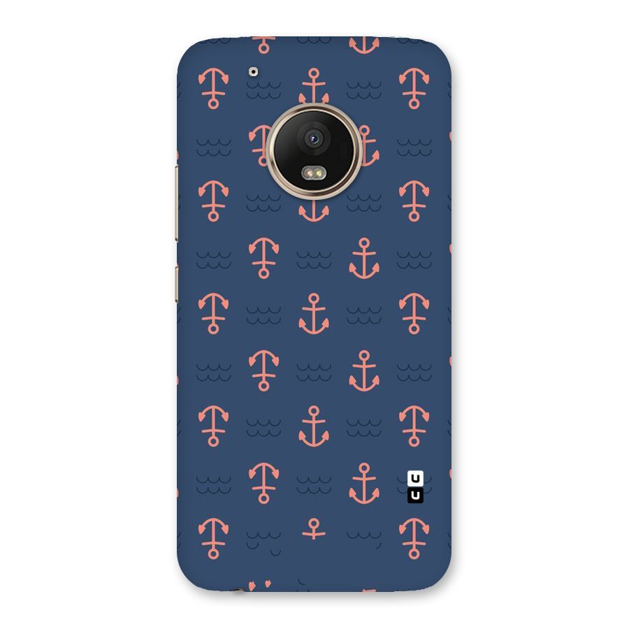 Anchor Sea Blue Back Case for Moto G5 Plus