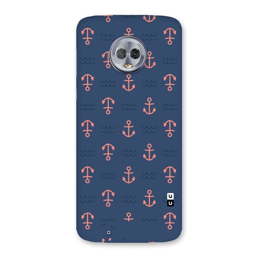 Anchor Sea Blue Back Case for Moto G6