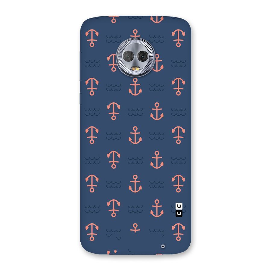 Anchor Sea Blue Back Case for Moto G6 Plus