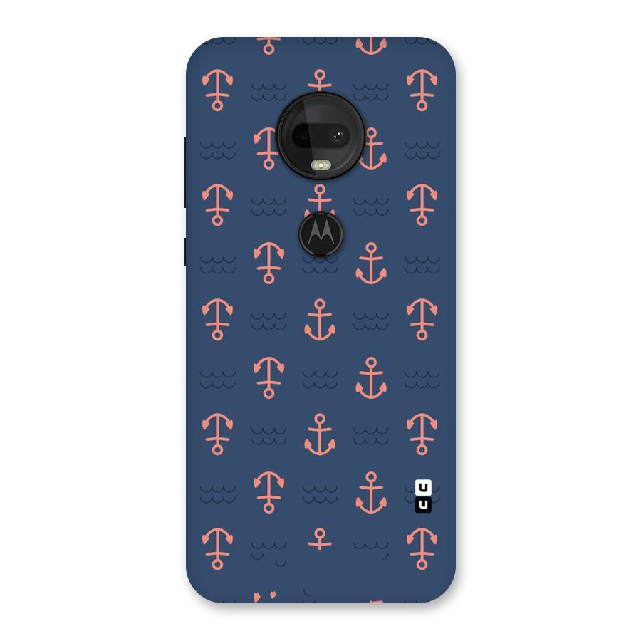 Anchor Sea Blue Back Case for Moto G7