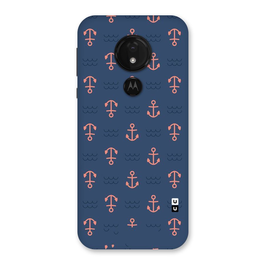 Anchor Sea Blue Back Case for Moto G7 Power