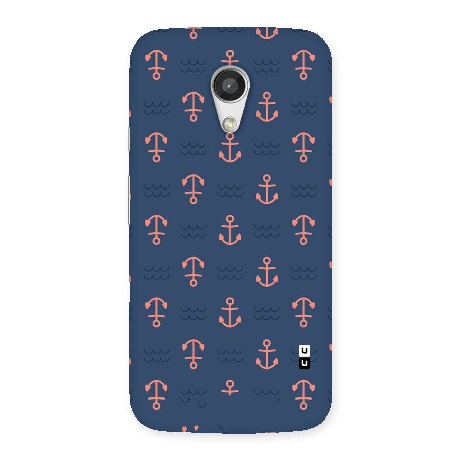 Anchor Sea Blue Back Case for Moto G 2nd Gen