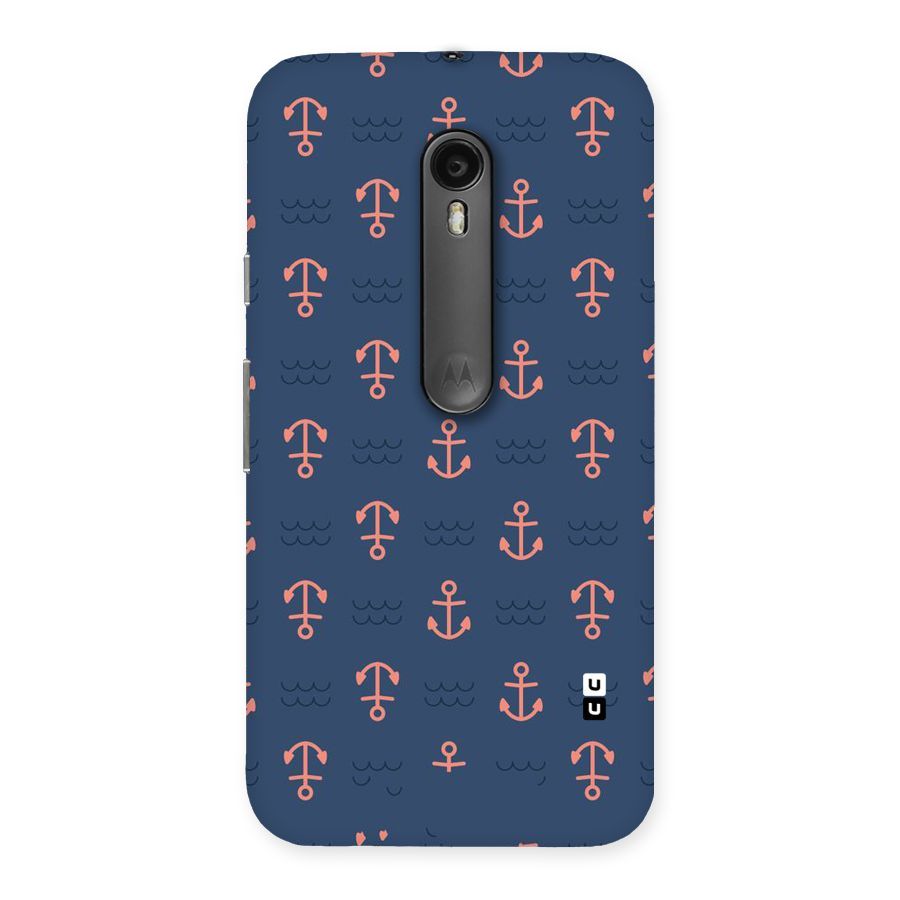 Anchor Sea Blue Back Case for Moto G Turbo
