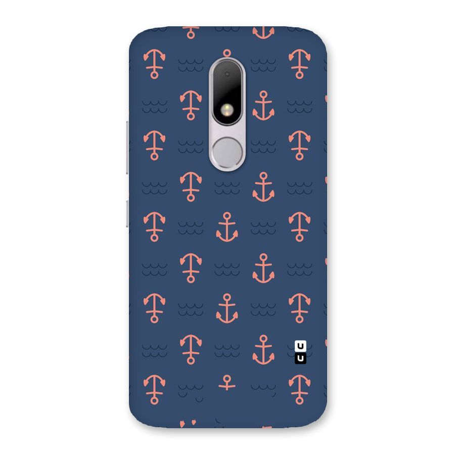 Anchor Sea Blue Back Case for Moto M