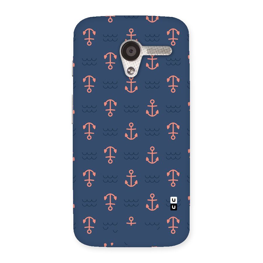 Anchor Sea Blue Back Case for Moto X