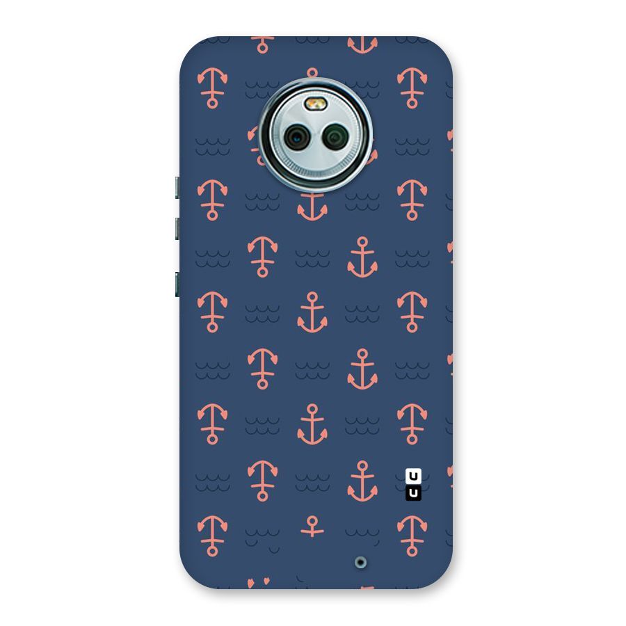 Anchor Sea Blue Back Case for Moto X4