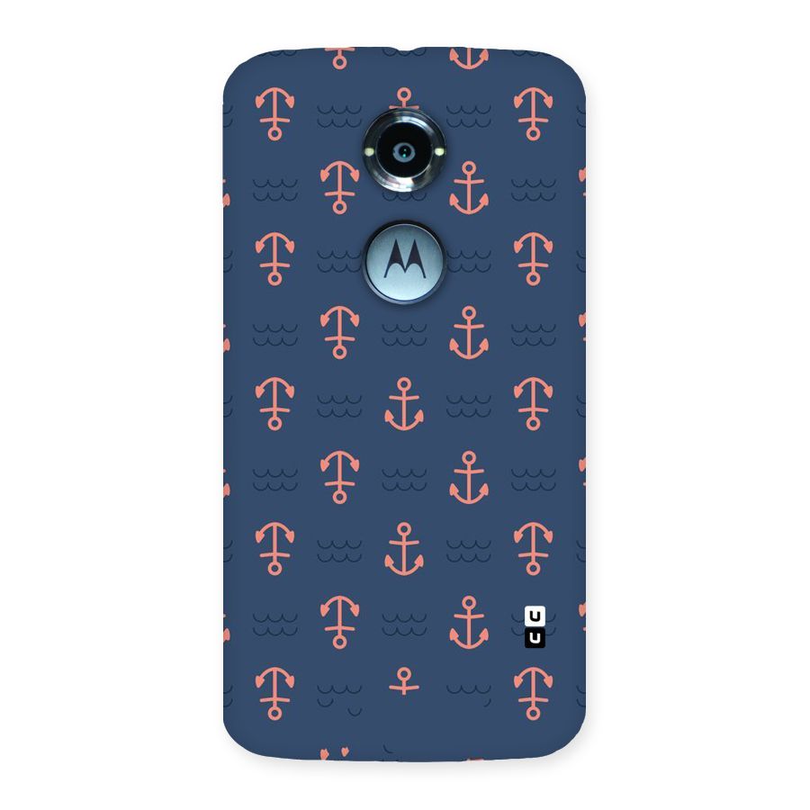 Anchor Sea Blue Back Case for Moto X 2nd Gen