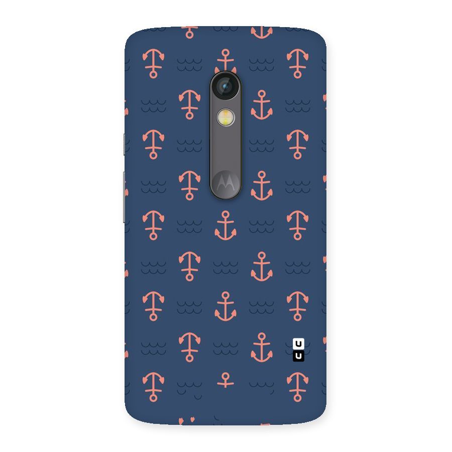 Anchor Sea Blue Back Case for Moto X Play