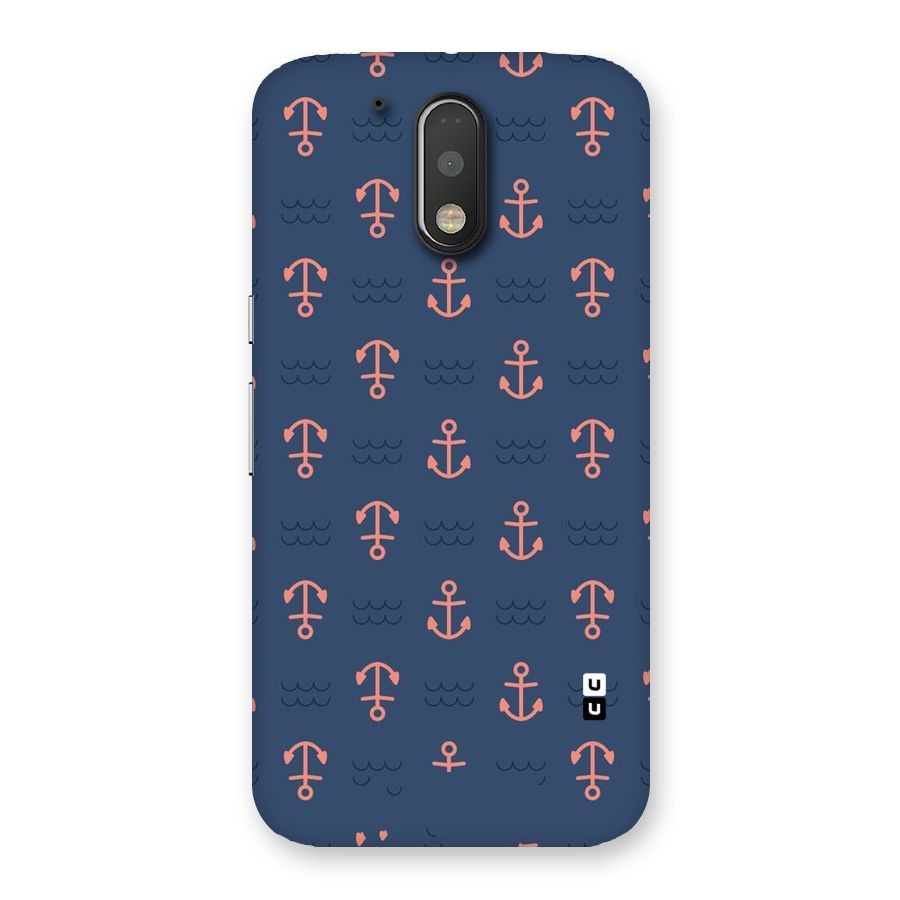 Anchor Sea Blue Back Case for Motorola Moto G4