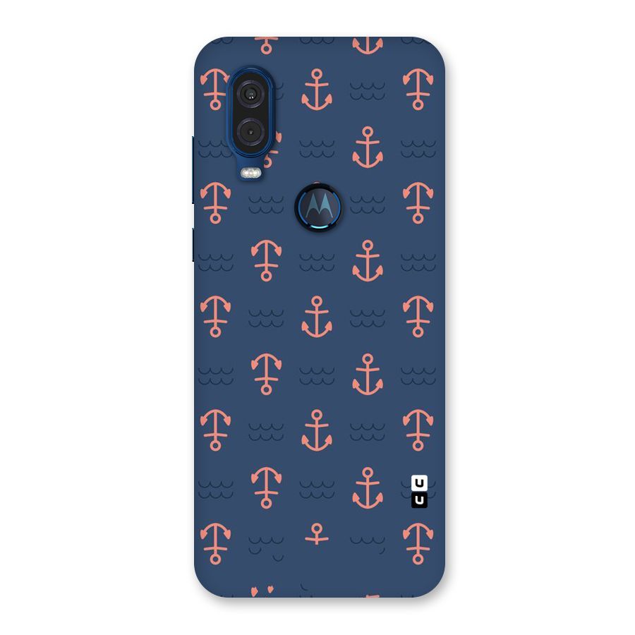 Anchor Sea Blue Back Case for Motorola One Vision