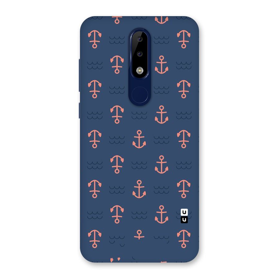 Anchor Sea Blue Back Case for Nokia 5.1 Plus