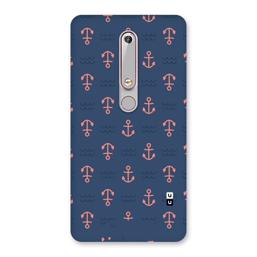 Anchor Sea Blue Back Case for Nokia 6.1