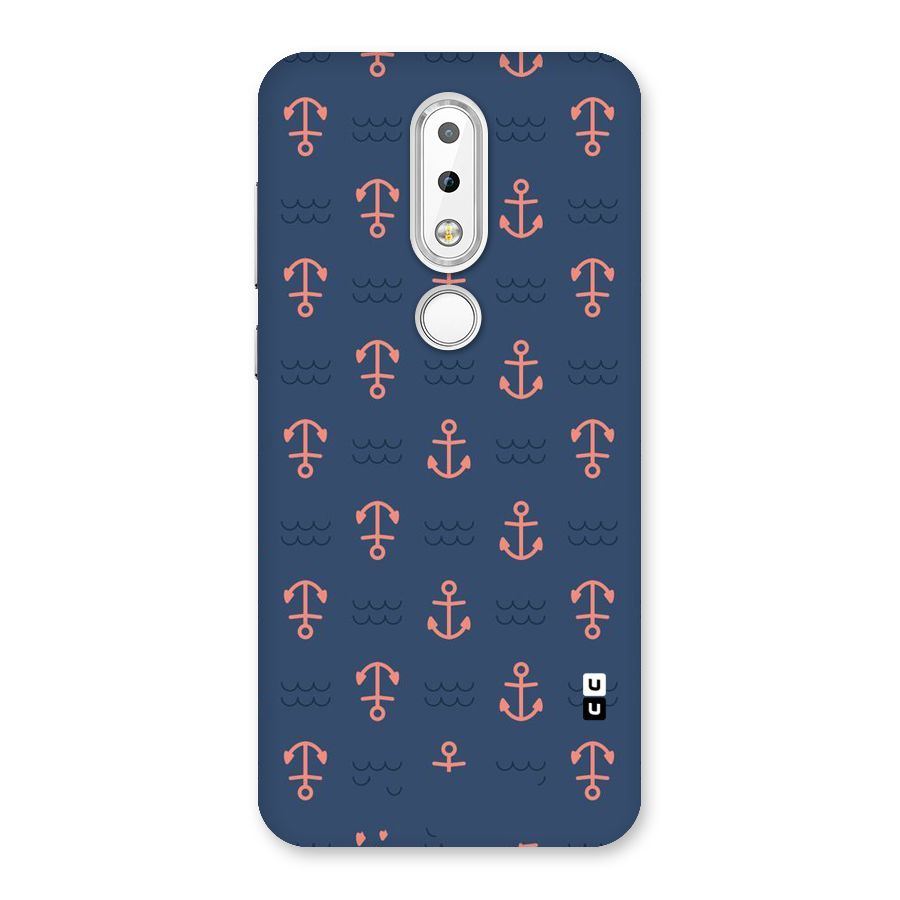 Anchor Sea Blue Back Case for Nokia 6.1 Plus