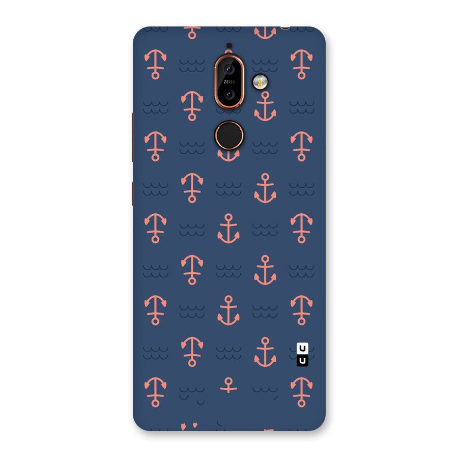 Anchor Sea Blue Back Case for Nokia 7 Plus
