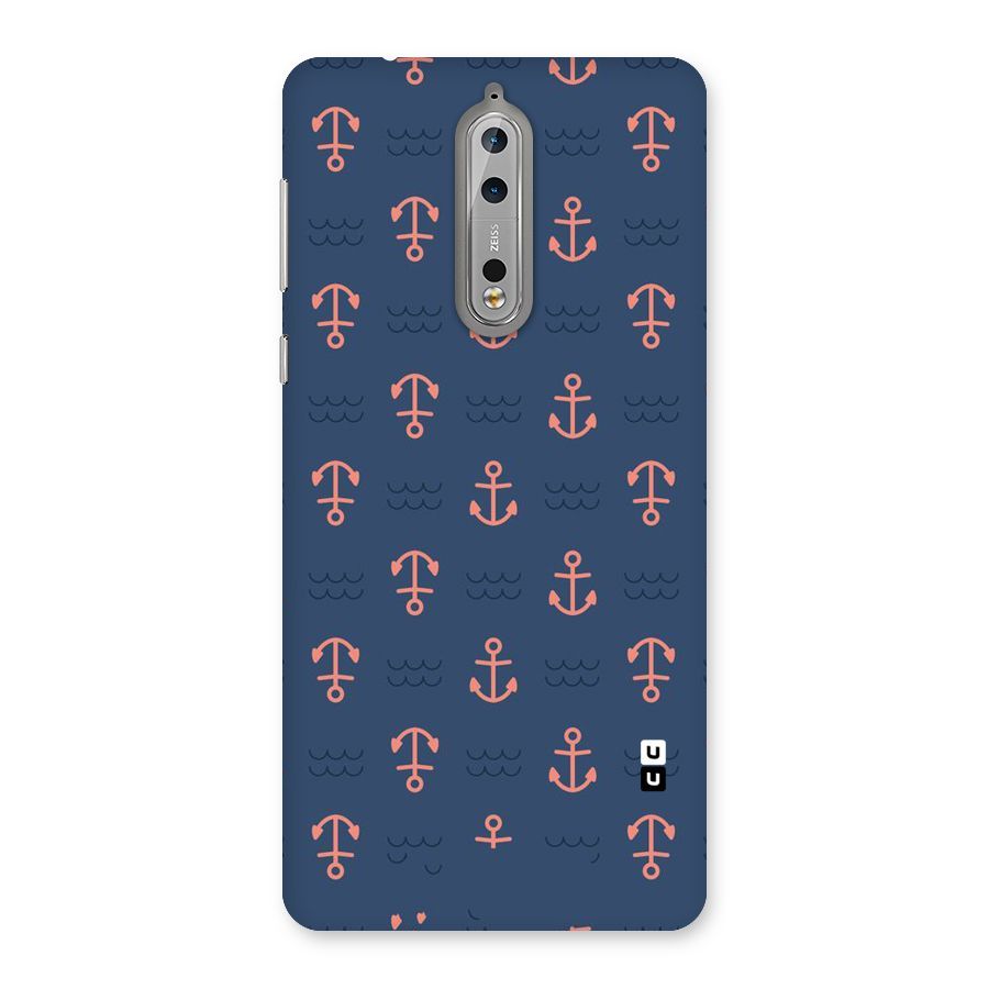Anchor Sea Blue Back Case for Nokia 8