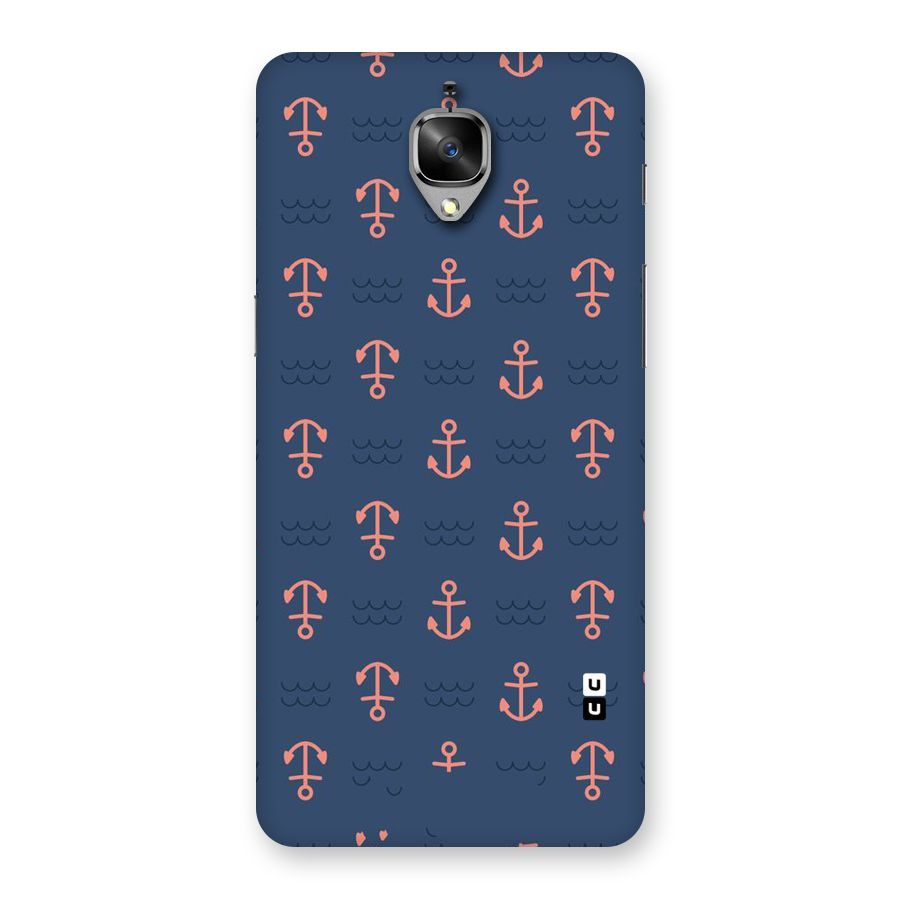 Anchor Sea Blue Back Case for OnePlus 3