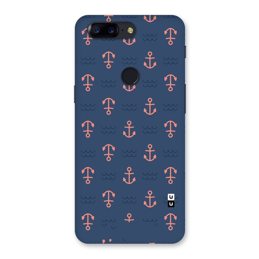 Anchor Sea Blue Back Case for OnePlus 5T
