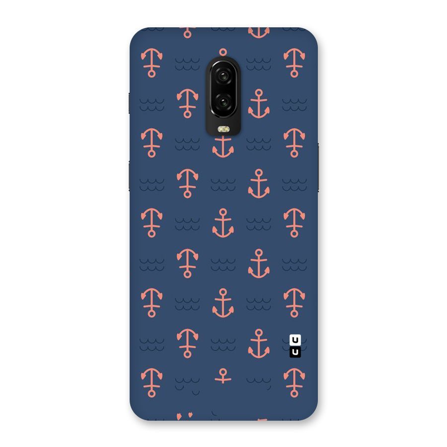Anchor Sea Blue Back Case for OnePlus 6T