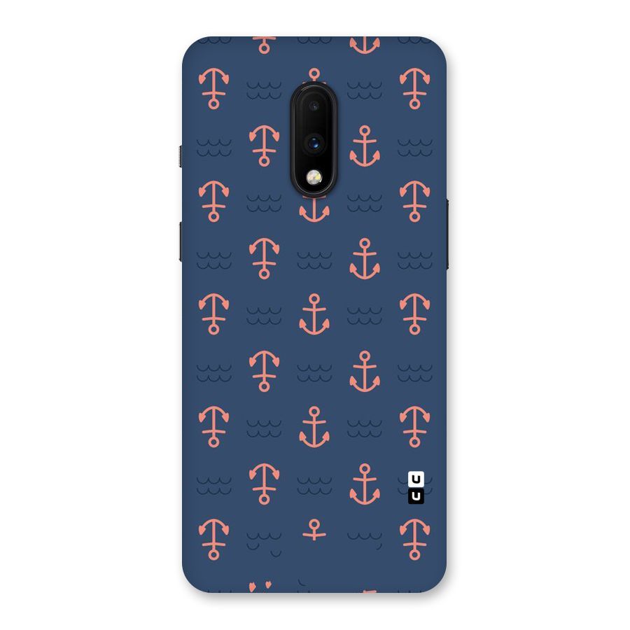 Anchor Sea Blue Back Case for OnePlus 7