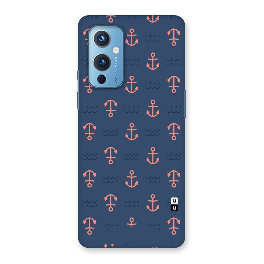 Anchor Sea Blue Back Case for OnePlus 9