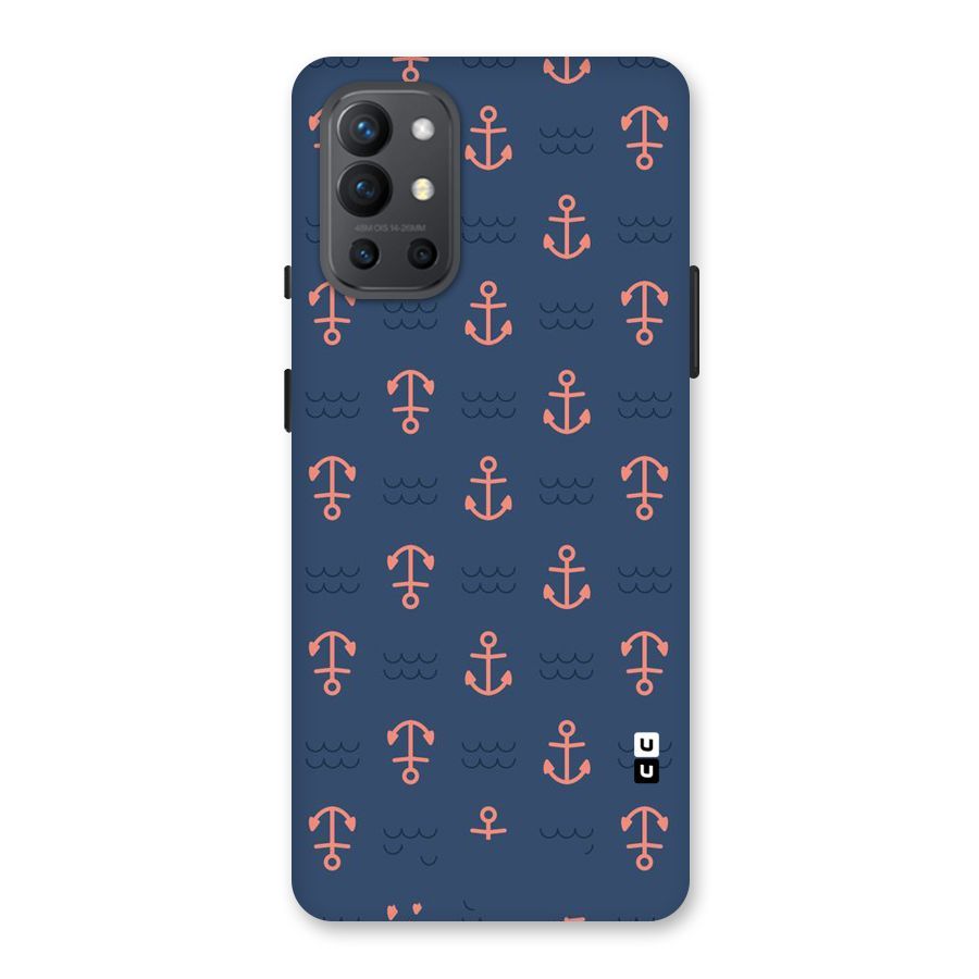 Anchor Sea Blue Back Case for OnePlus 9R