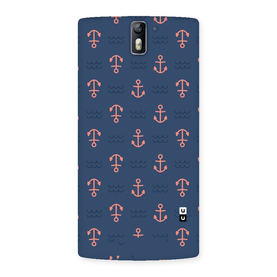 Anchor Sea Blue Back Case for One Plus One