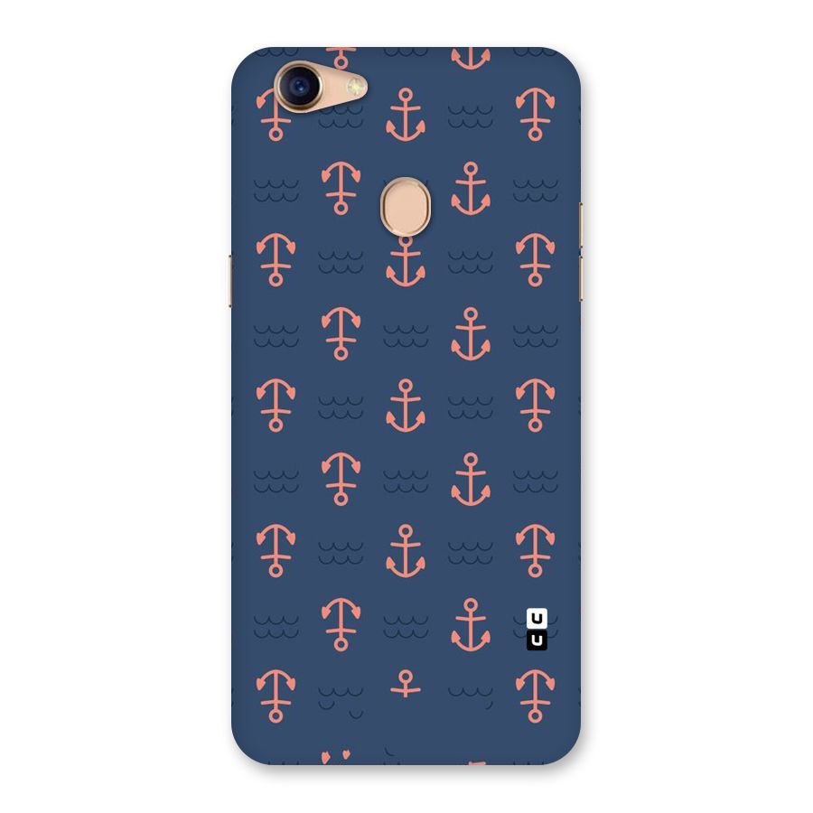 Anchor Sea Blue Back Case for Oppo F5 Youth
