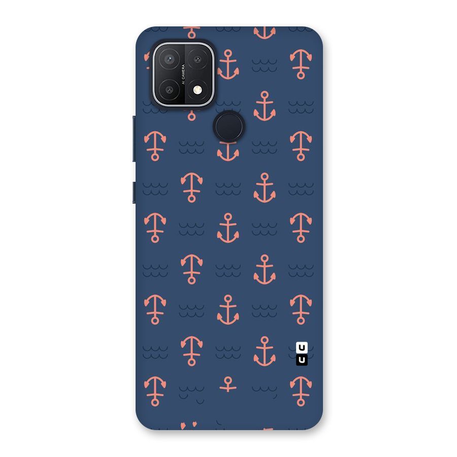 Anchor Sea Blue Back Case for Oppo A15
