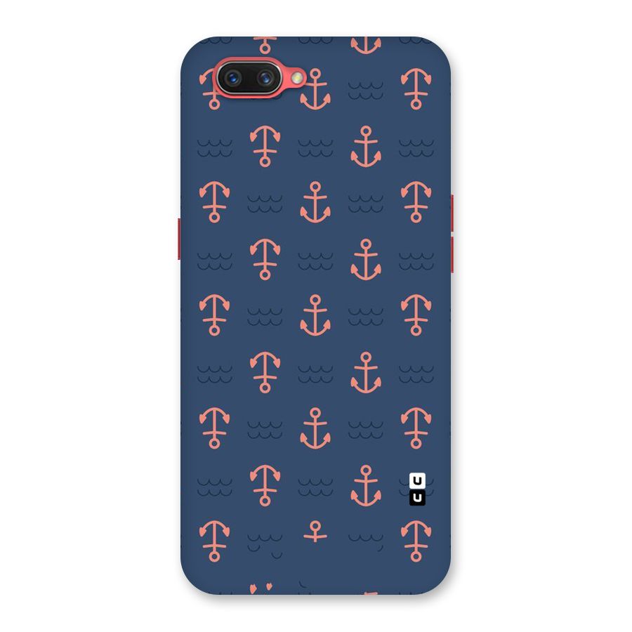Anchor Sea Blue Back Case for Oppo A3s