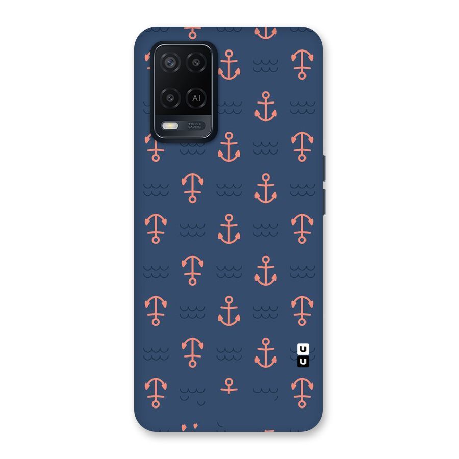 Anchor Sea Blue Back Case for Oppo A54
