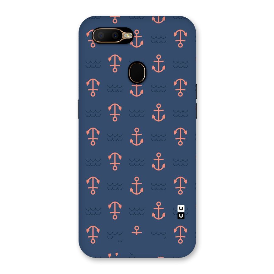 Anchor Sea Blue Back Case for Oppo A5s