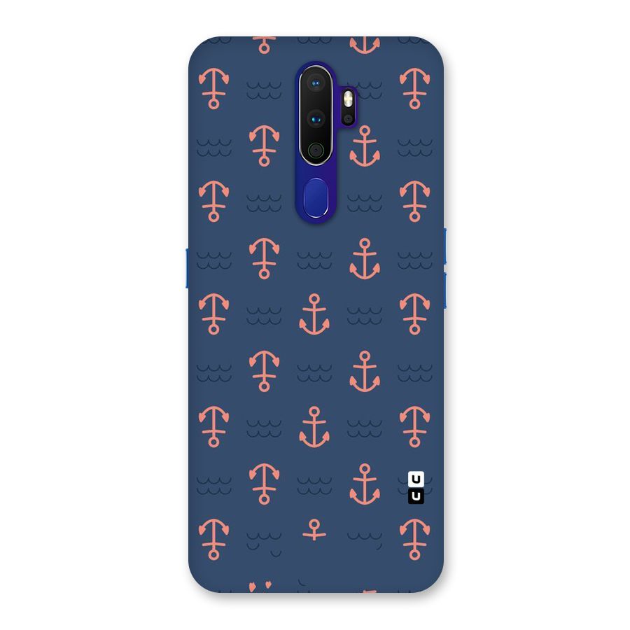Anchor Sea Blue Back Case for Oppo A9 (2020)