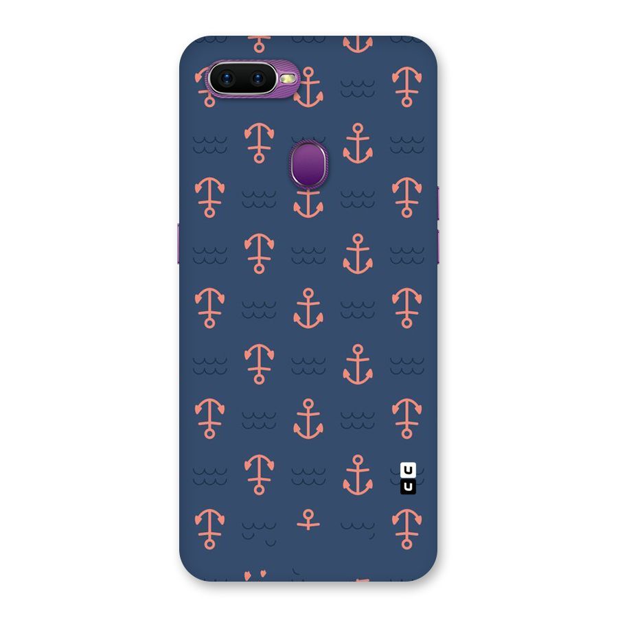 Anchor Sea Blue Back Case for Oppo F9
