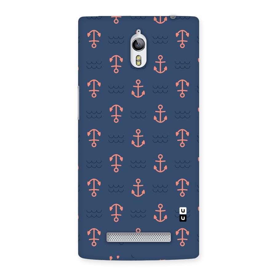 Anchor Sea Blue Back Case for Oppo Find 7