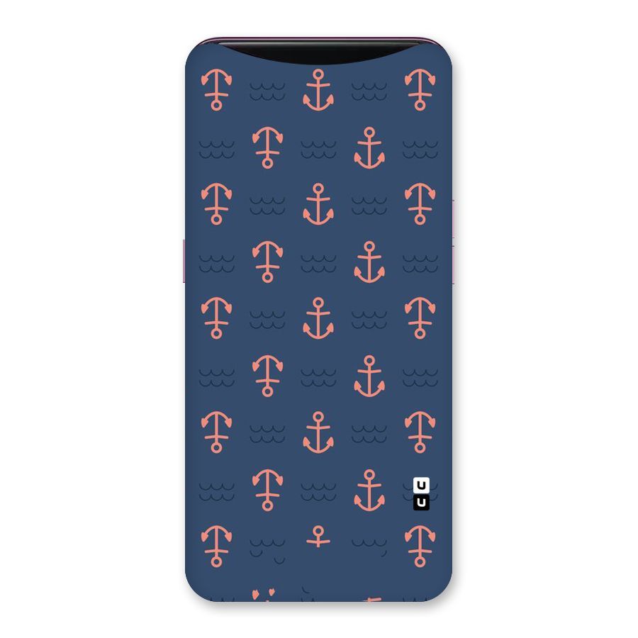 Anchor Sea Blue Back Case for Oppo Find X