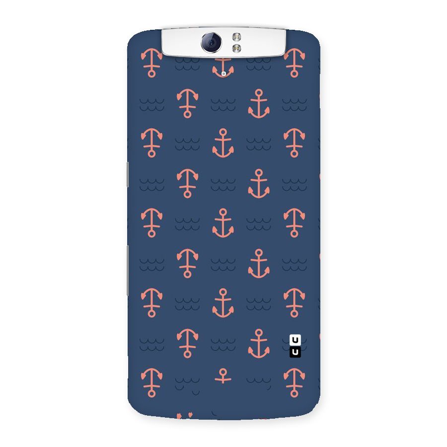 Anchor Sea Blue Back Case for Oppo N1
