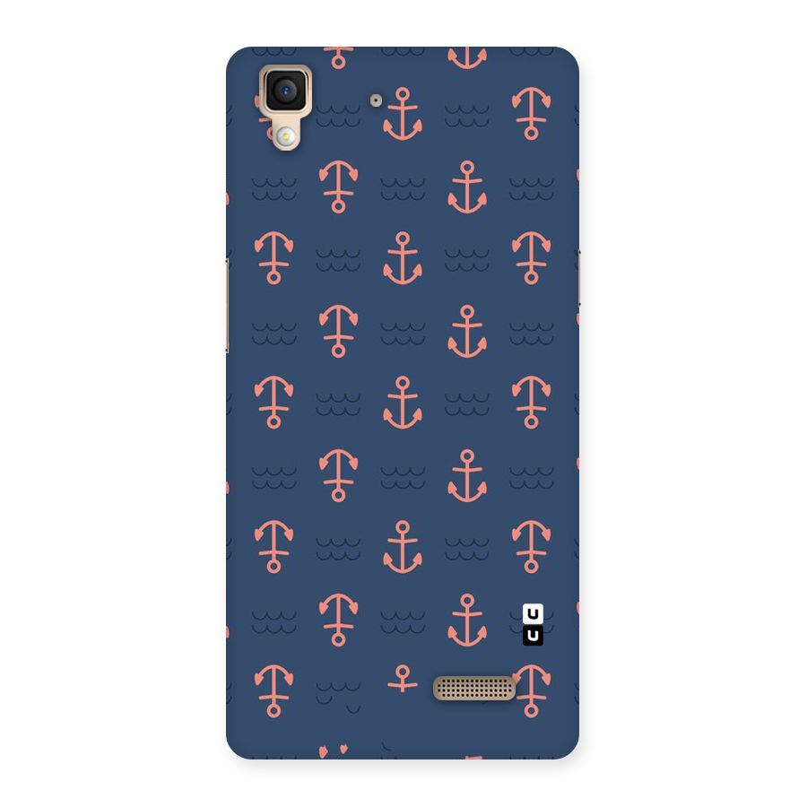 Anchor Sea Blue Back Case for Oppo R7