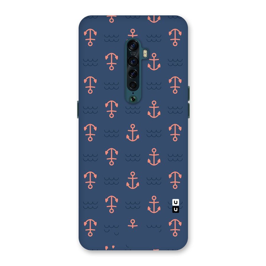 Anchor Sea Blue Back Case for Oppo Reno2