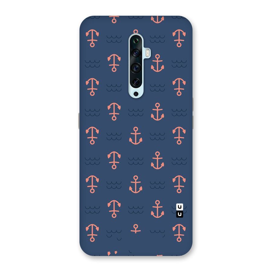 Anchor Sea Blue Back Case for Oppo Reno2 F