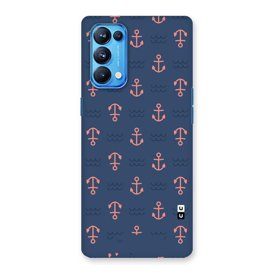 Anchor Sea Blue Back Case for Oppo Reno5 Pro 5G