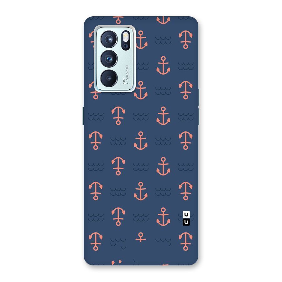 Anchor Sea Blue Back Case for Oppo Reno6 Pro 5G