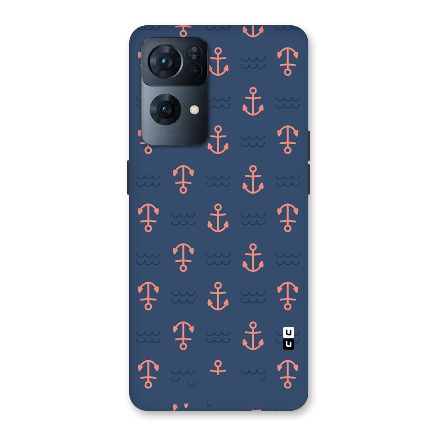 Anchor Sea Blue Back Case for Oppo Reno7 Pro 5G