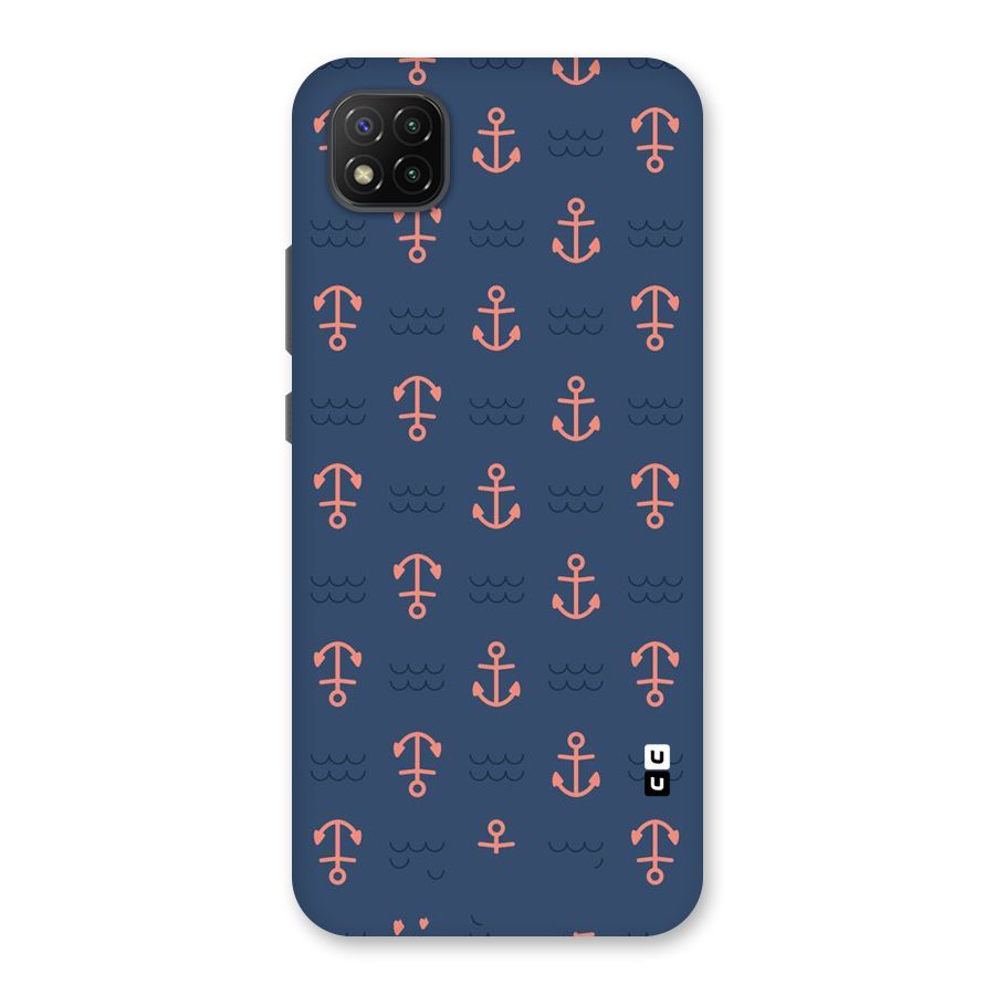 Anchor Sea Blue Back Case for Poco C3