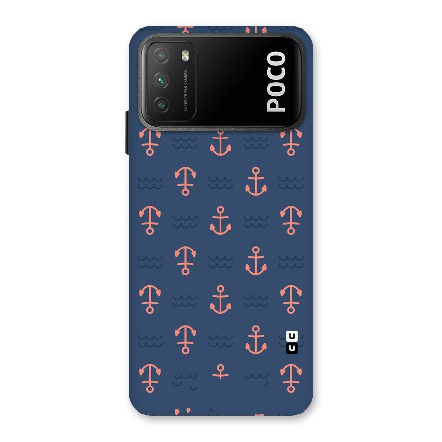 Anchor Sea Blue Back Case for Poco M3