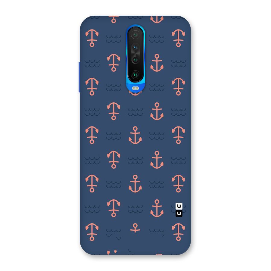 Anchor Sea Blue Back Case for Poco X2